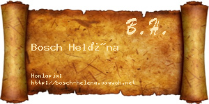 Bosch Heléna névjegykártya
